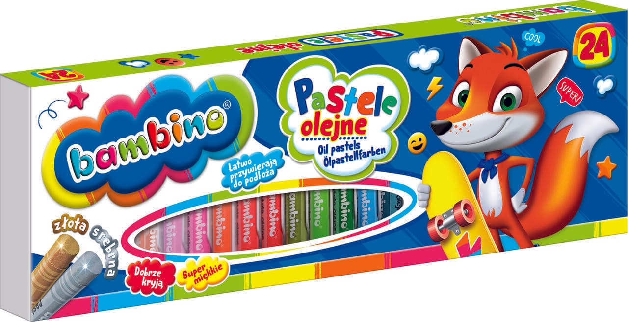 Pastele olejne kredki pastelowe Bambino 24 kolory
