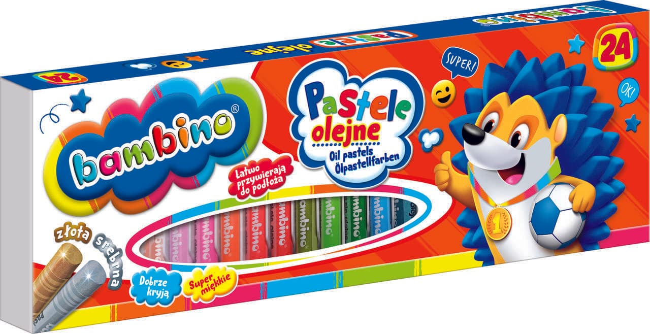 Pastele olejne kredki pastelowe Bambino 24 kolory
